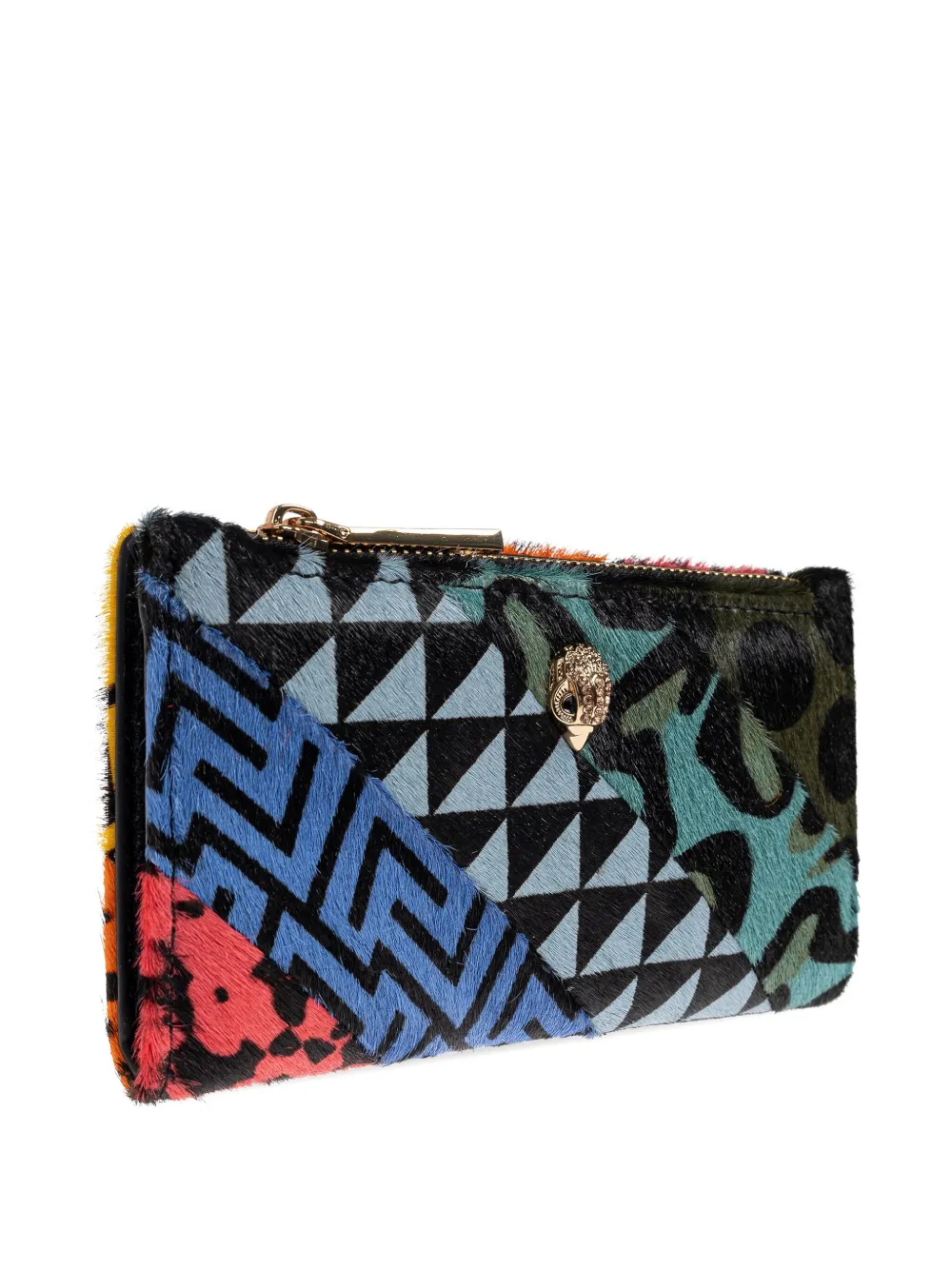 Kurt Geiger London Kensington patchwork eagle-head bifold wallet - Zwart
