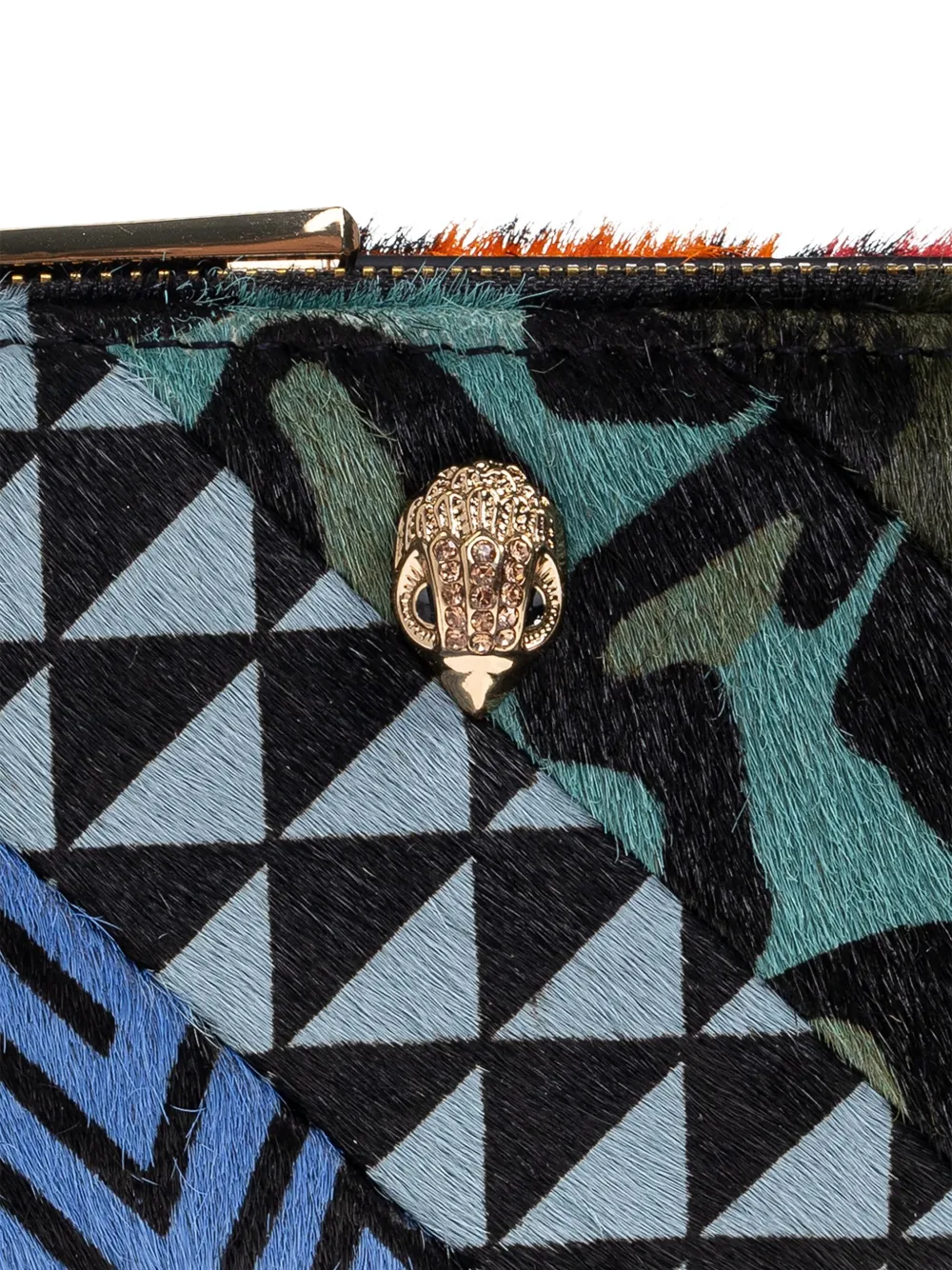 Kurt Geiger Kensington Patchwork Eagle-head Bifold Wallet In Black