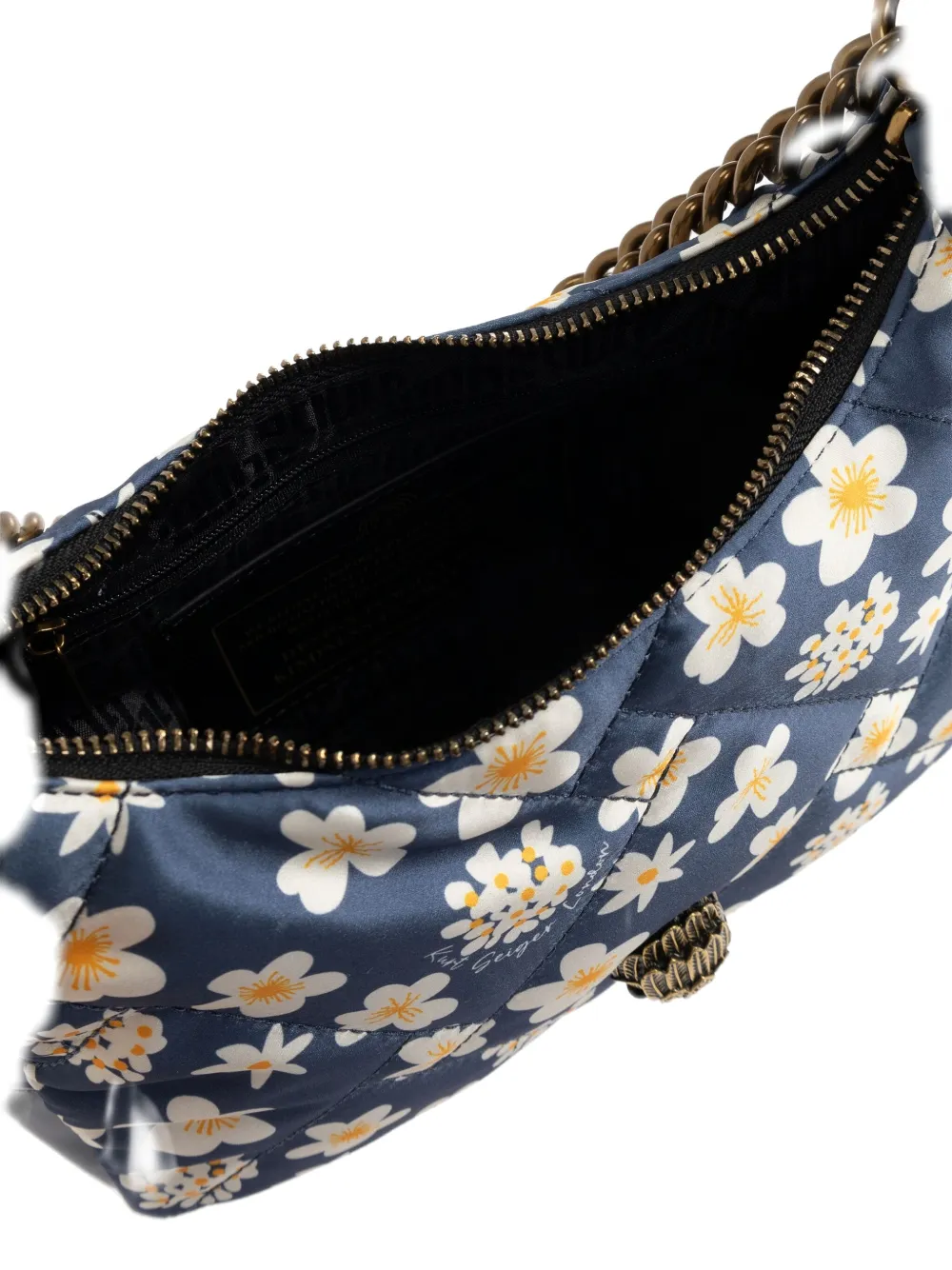 Kurt Geiger Floral-print Cross Body Bag In Blue