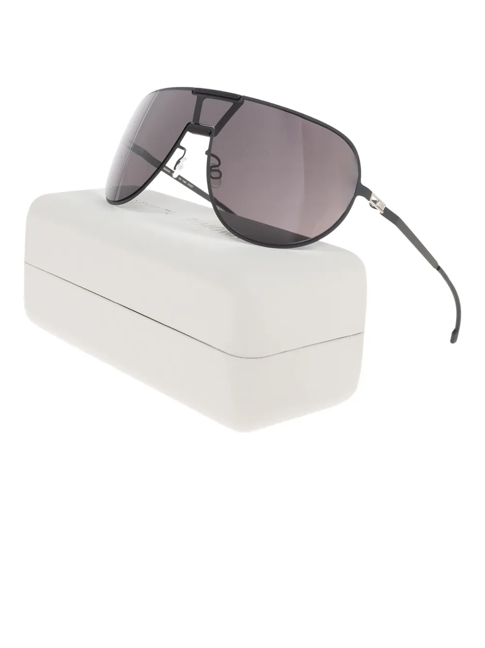 Mykita Zonnebril met schild montuur Zwart