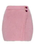 Alessandra Rich flower-button skirt - Pink