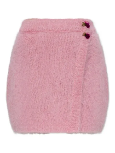 Alessandra Rich flower-button skirt