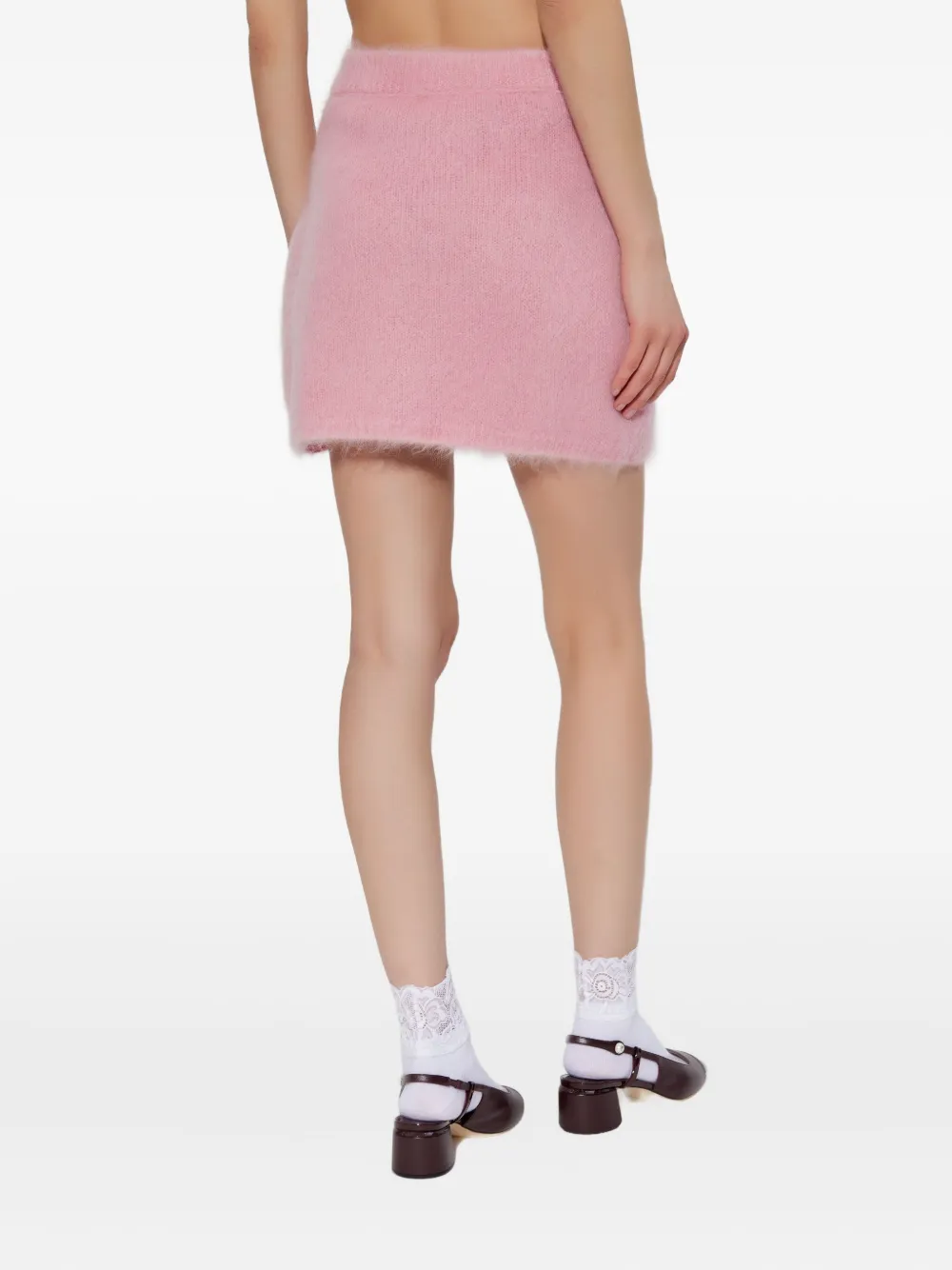 Alessandra Rich Rok met bloemen en knopen Roze