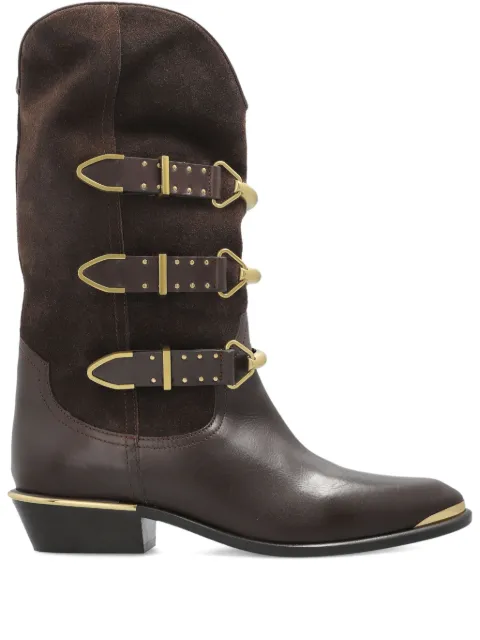 ISABEL MARANT バックル レザーブーツ 30mm