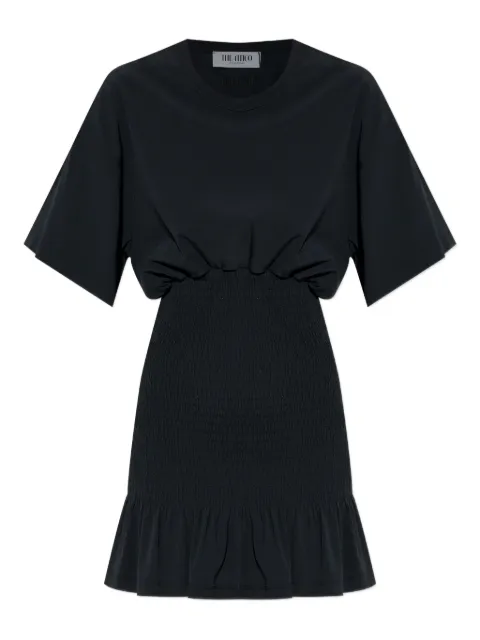 The Attico smocked ruffled mini dress