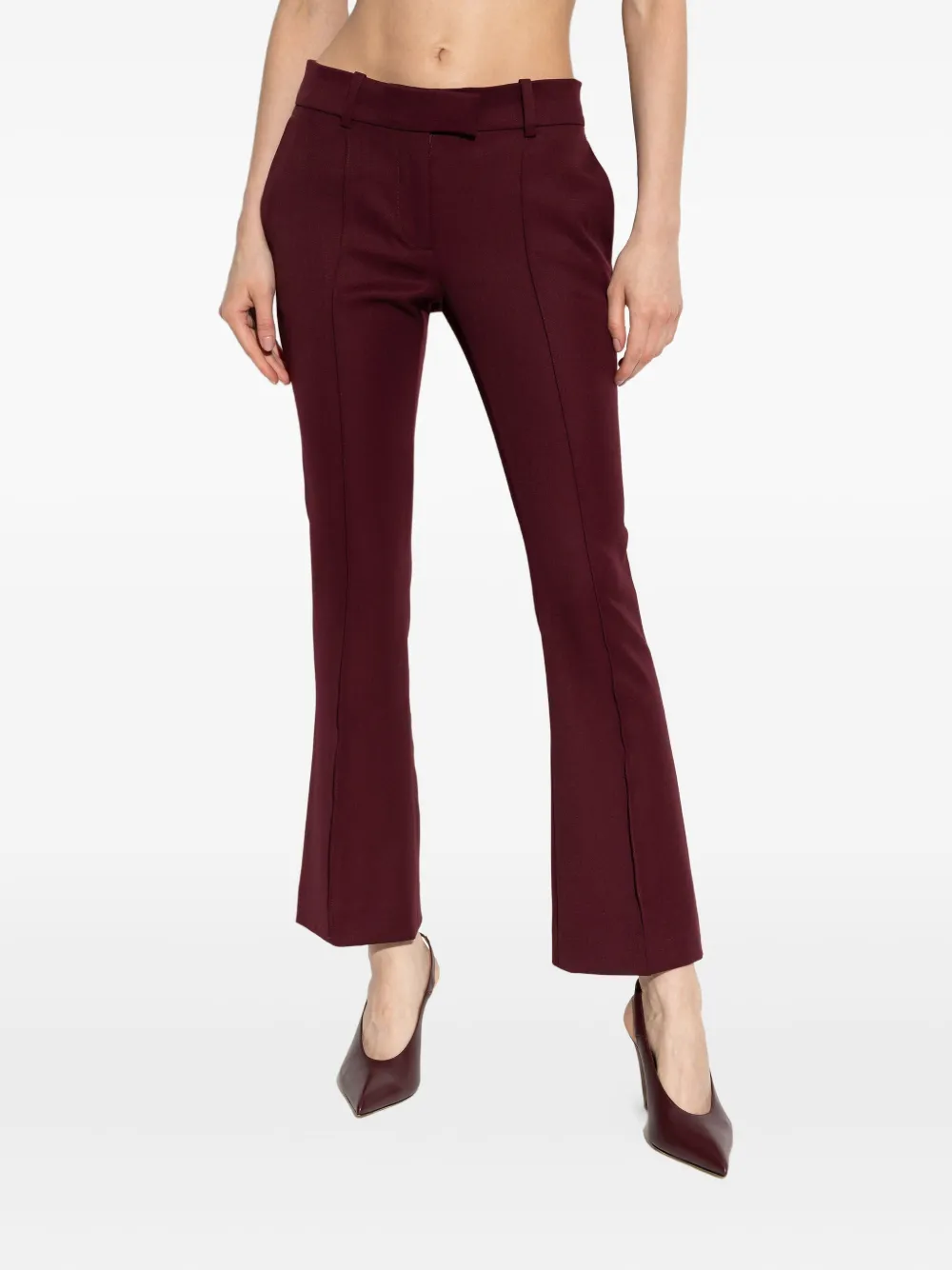 The Attico Flared broek met naad Rood