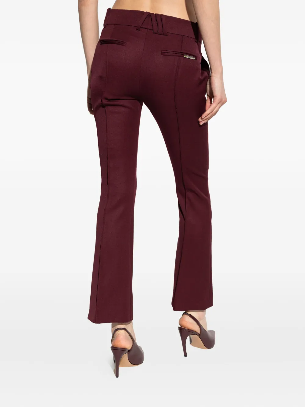 The Attico Flared broek met naad Rood