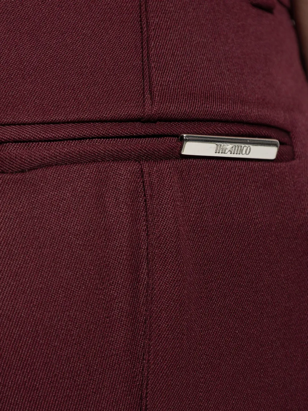 The Attico Flared broek met naad Rood