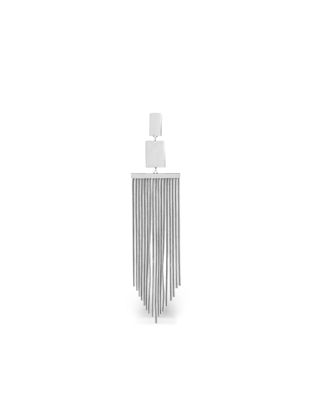 Isabel Marant Square Fringe Earrings In Metallic