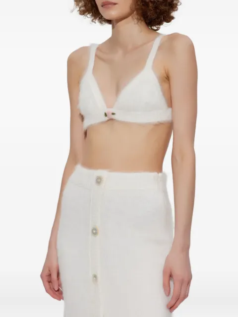 Alessandra Rich flower-embellishment top