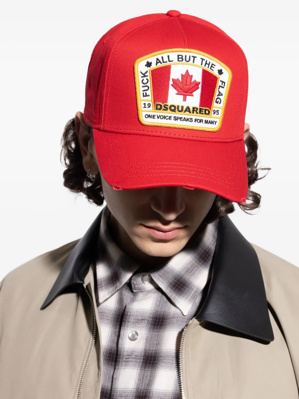 DSQUARED2 Honkbalpet met vlagpatch Rood