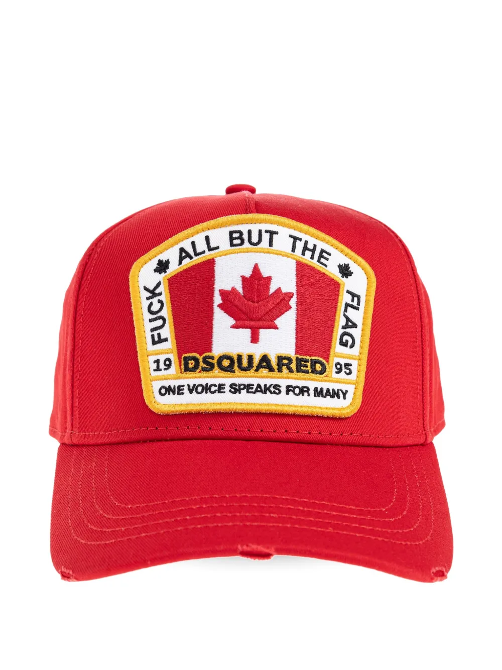 Dsquared2 Flag-patch Baseball Cap In Red