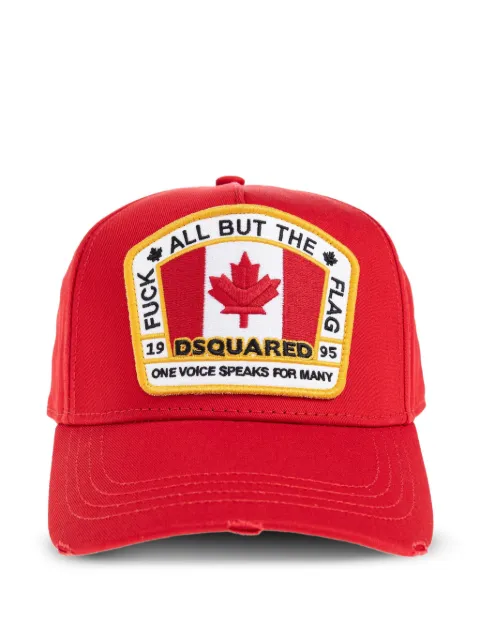 DSQUARED2 flag-patch baseball cap