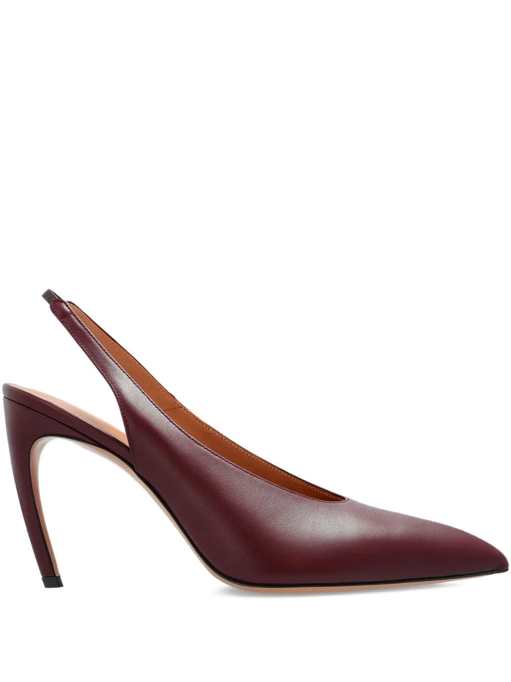 The Attico 11mm slingback pointed-toe pumps Red