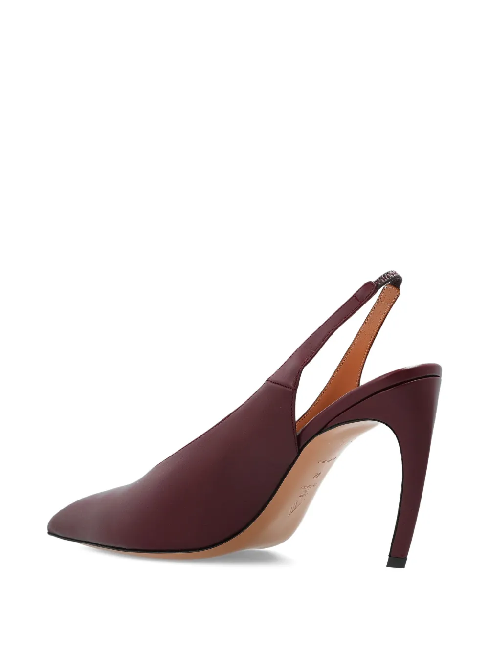 The Attico 11mm slingback pointed-toe pumps Red