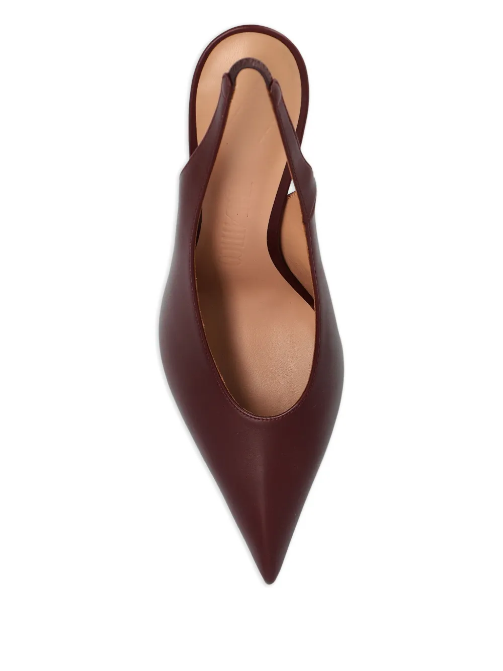 The Attico 11mm slingback pointed-toe pumps Red
