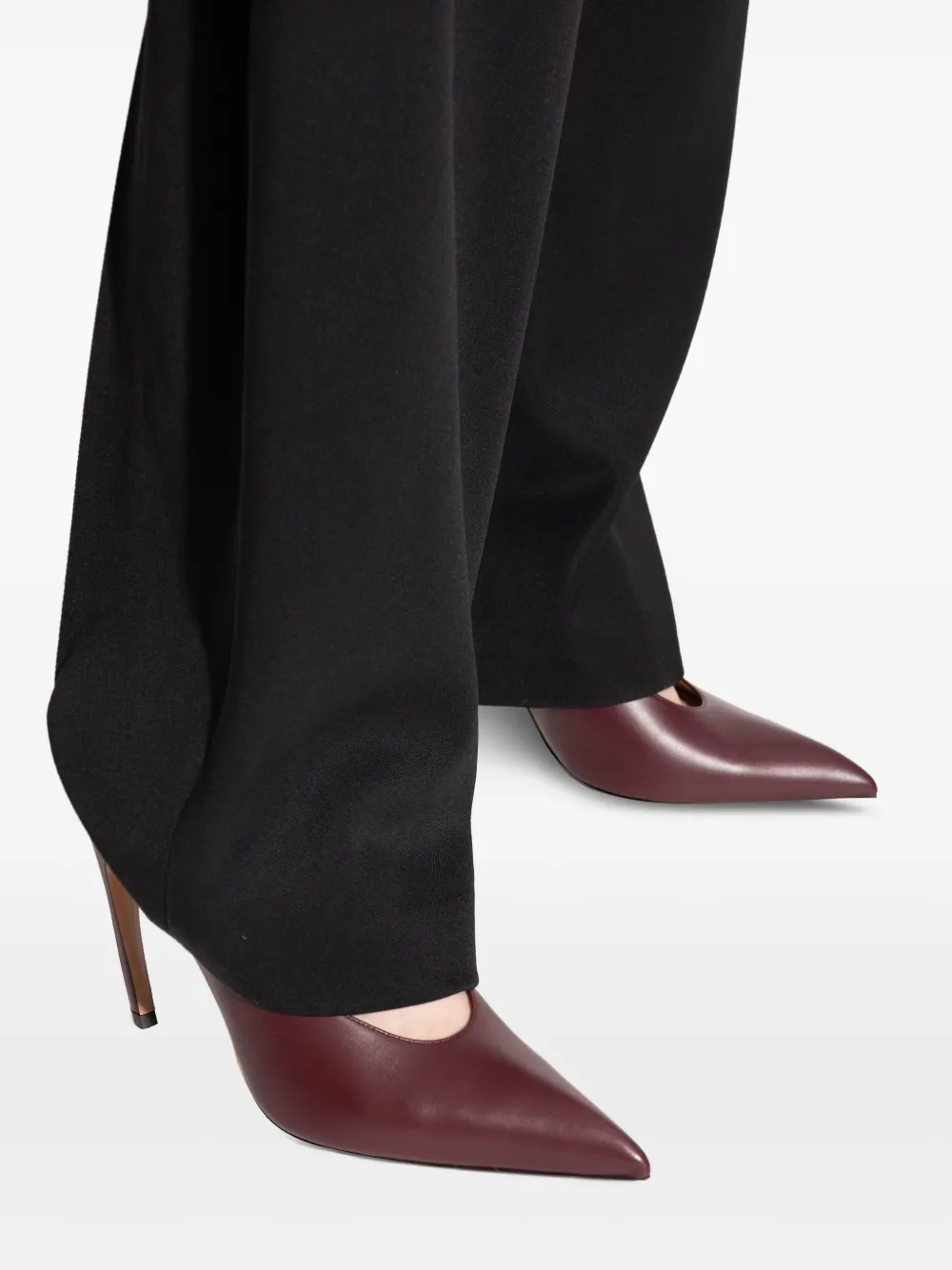 The Attico 11mm slingback pointed-toe pumps Red