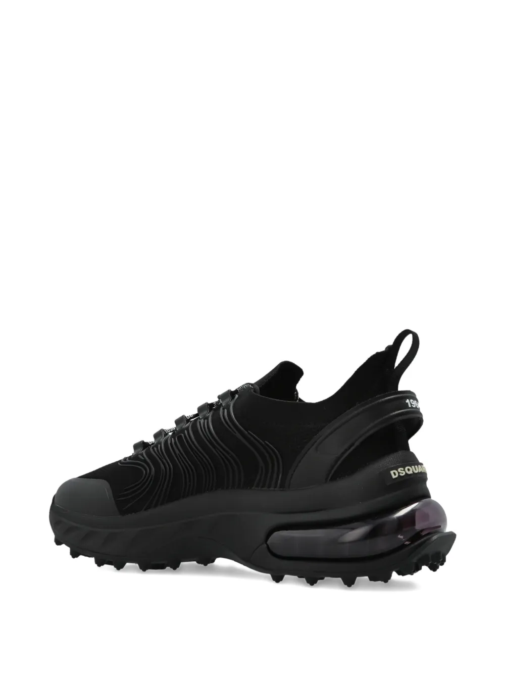 Dsquared2 Textured Lace-up Sneakers In Black