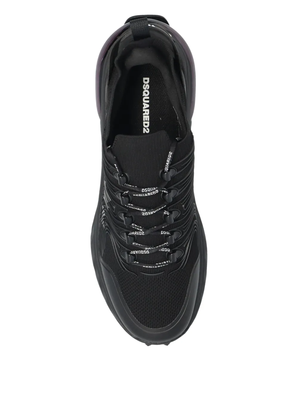 Dsquared2 Textured Lace-up Sneakers In Black