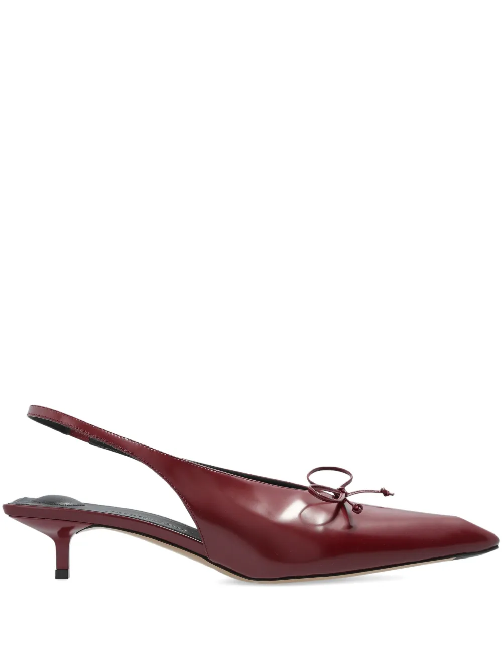 Jacquemus 40mm Cubisto slingback bow pumps Red