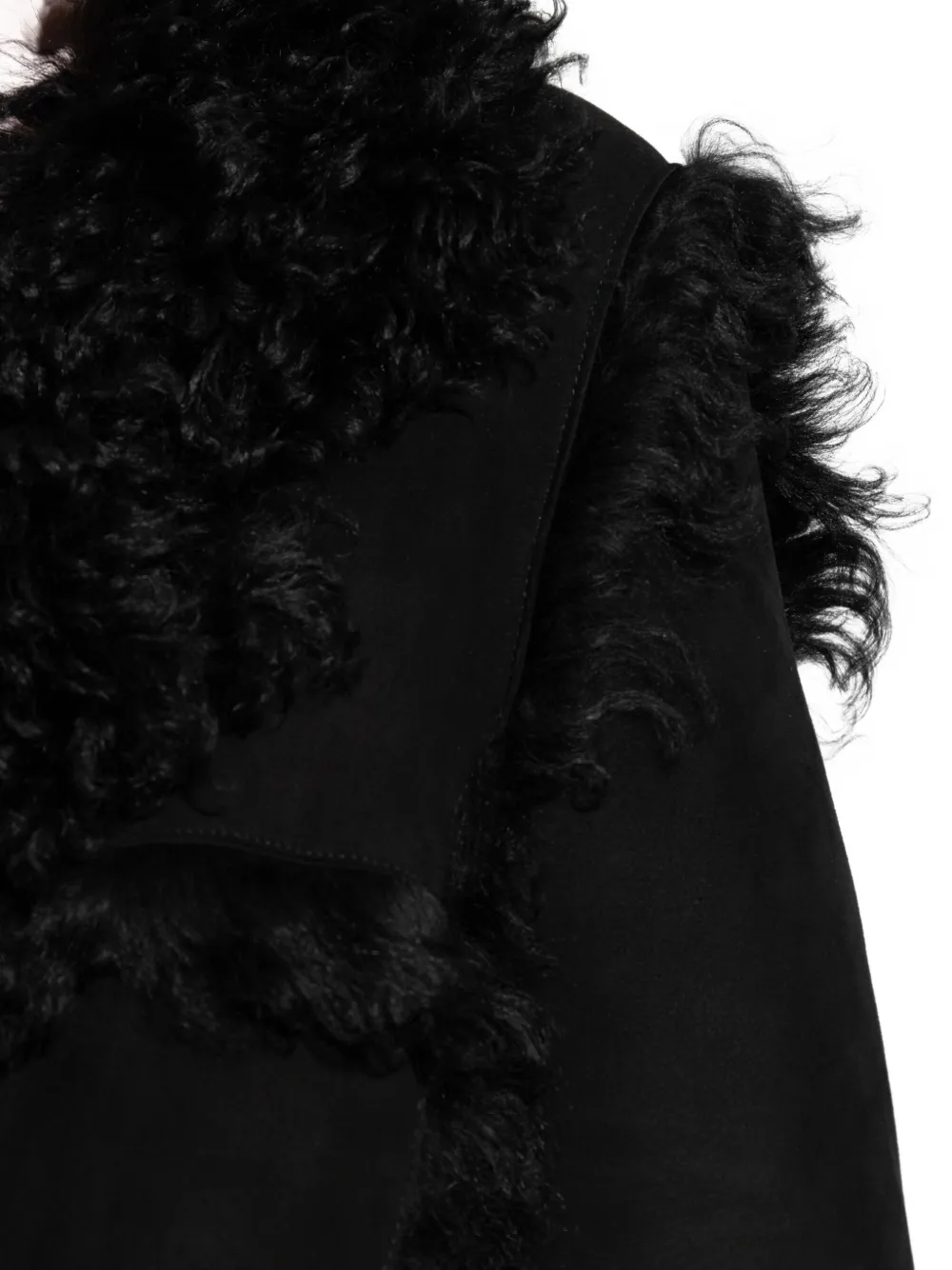 The Attico Lammy coat Zwart