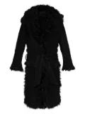 The Attico shearling coat - Black