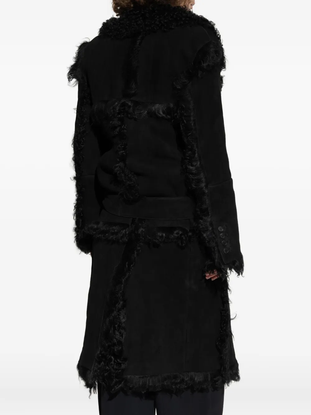The Attico Lammy coat Zwart