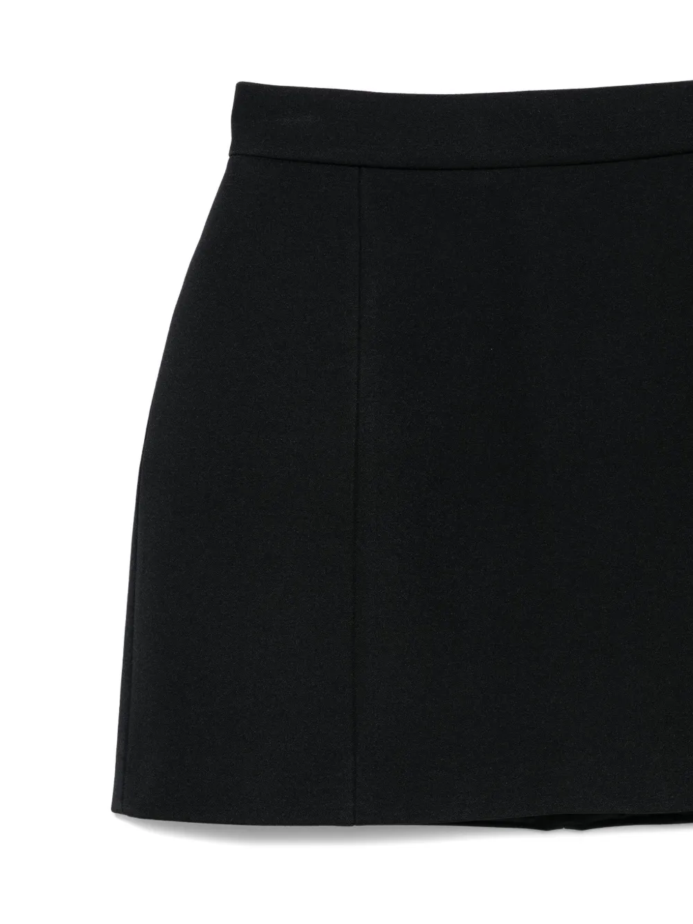 The Andamane Straight-waistband Straight Mini Skirt In Black
