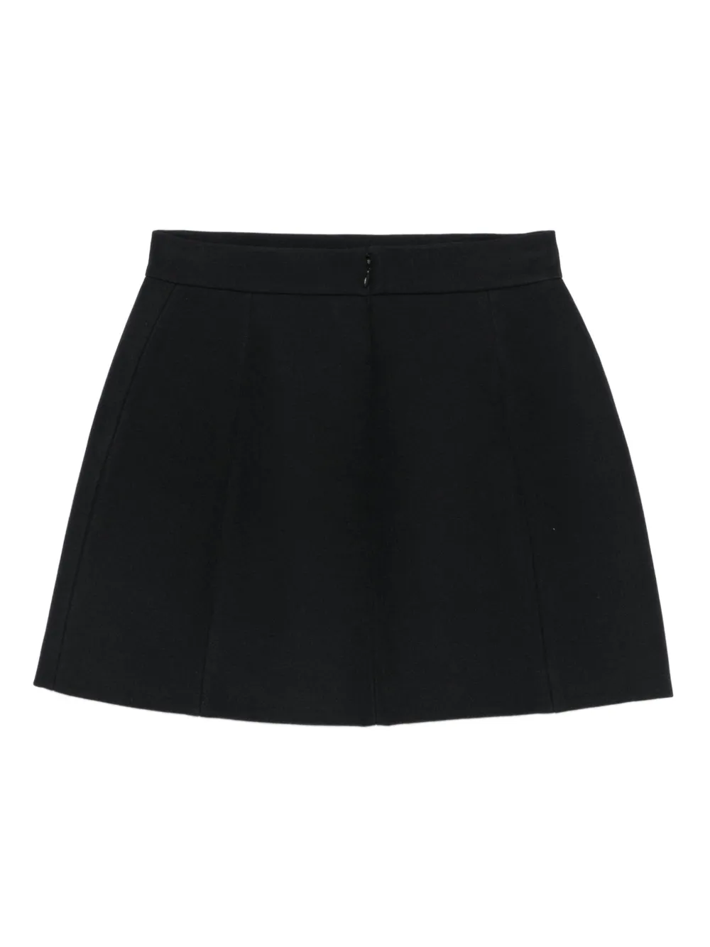 THE ANDAMANE Straight mini-rok met tailleband - Zwart