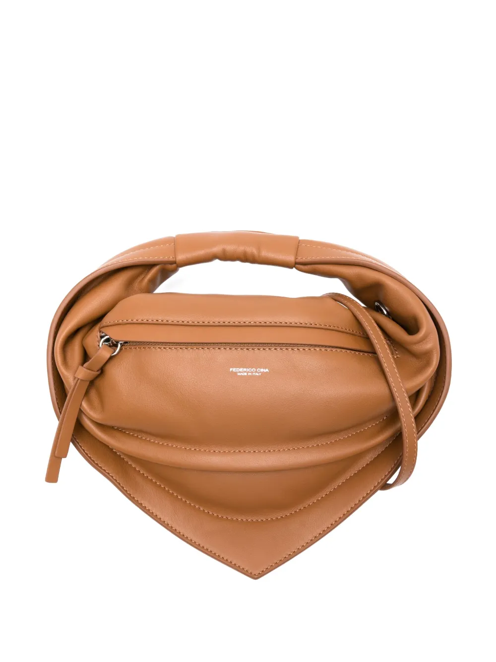 FEDERICO CINA calf-leather tote bag | Brown | Image 1