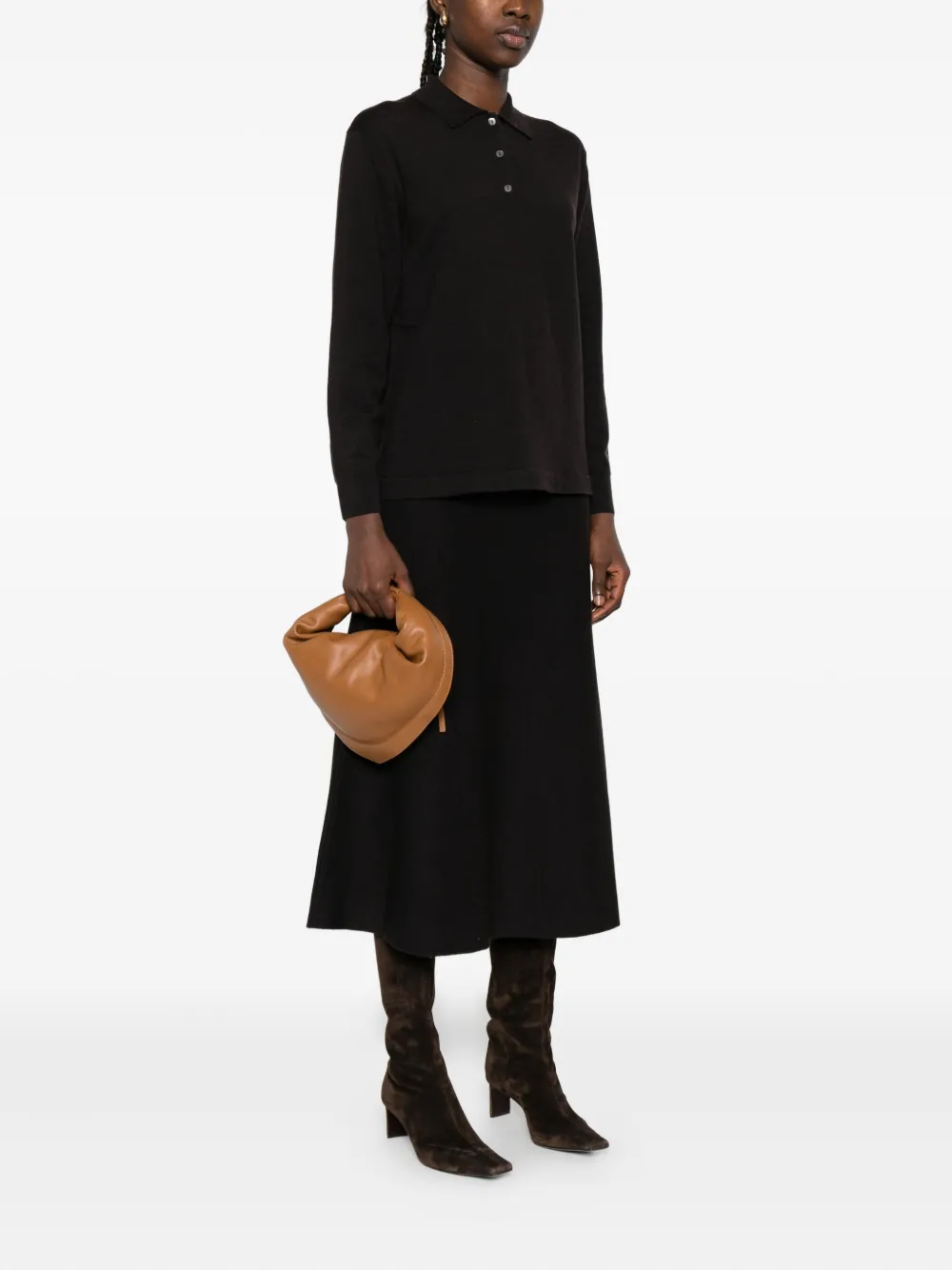 FEDERICO CINA Leren shopper - Bruin