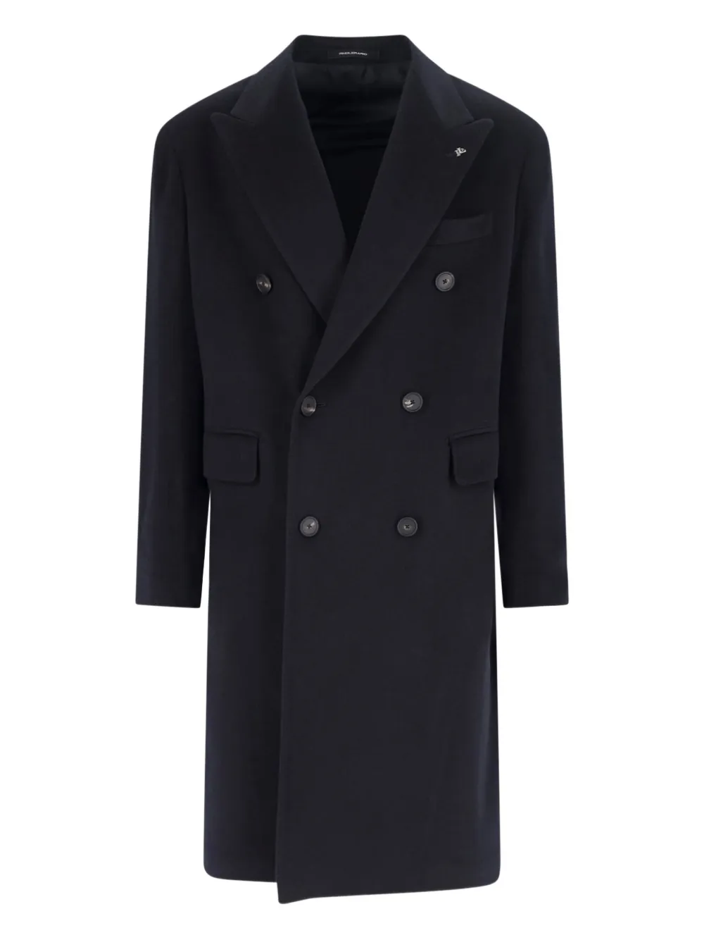 double-breasted patch-pocket coat