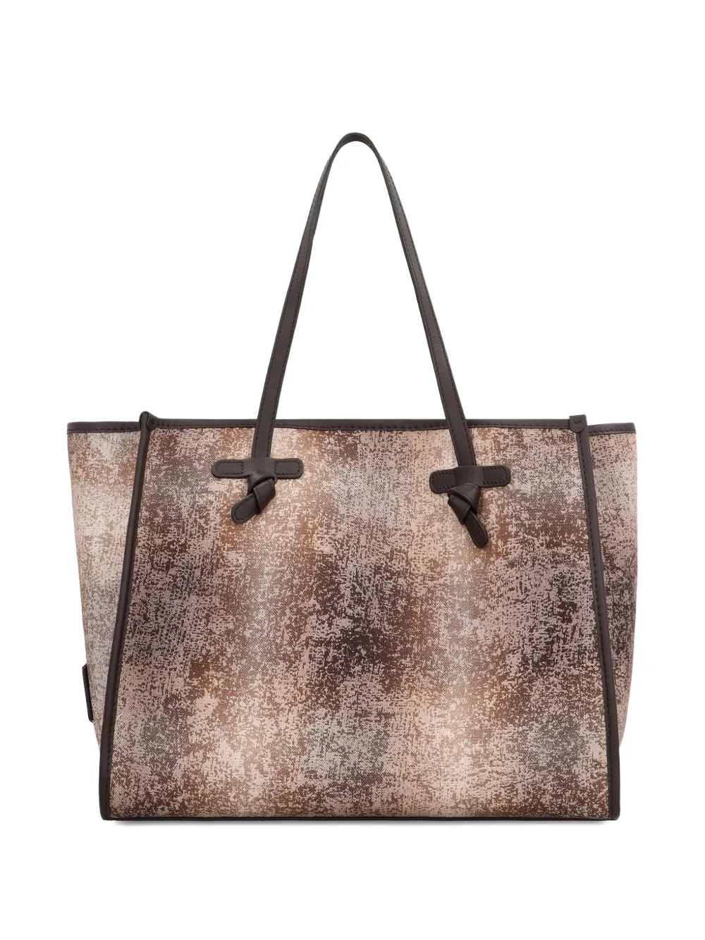 GIANNI CHIARINI Marcella leather-trimmed tote bag - Bruin