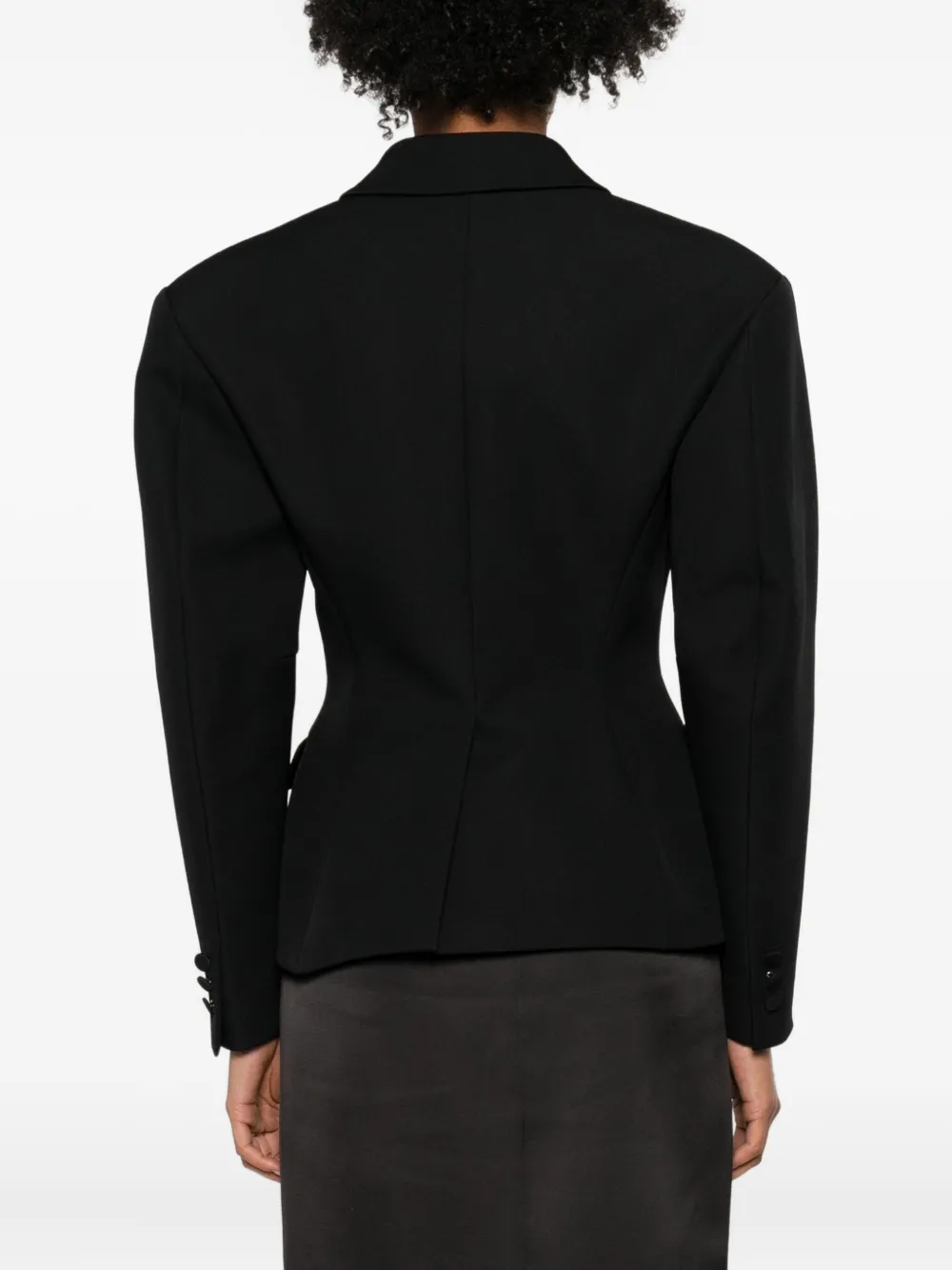 The Andamane Double-breasted Blazer In Black