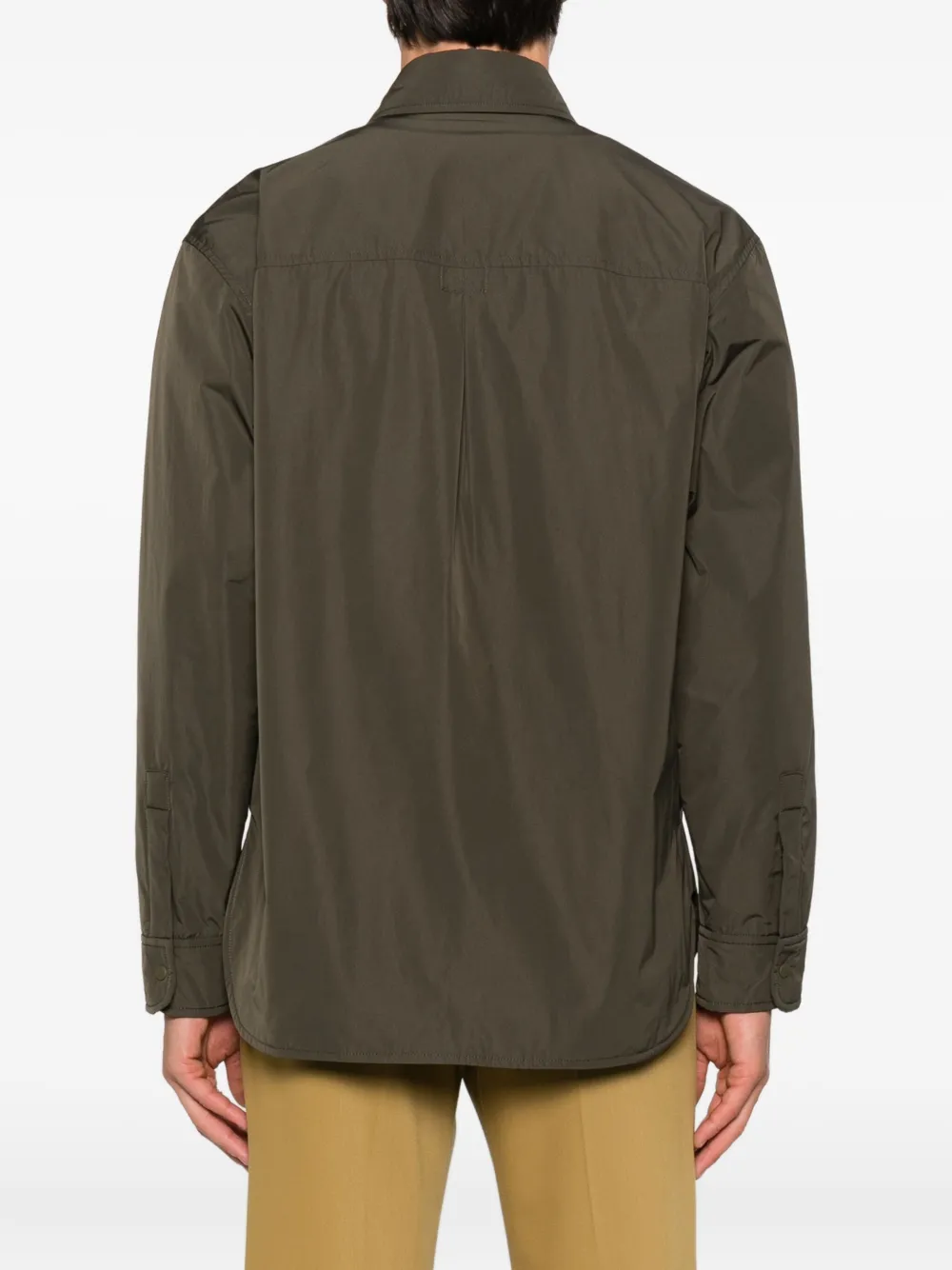 ASPESI buttoned flap-pocket shirt jacket Groen
