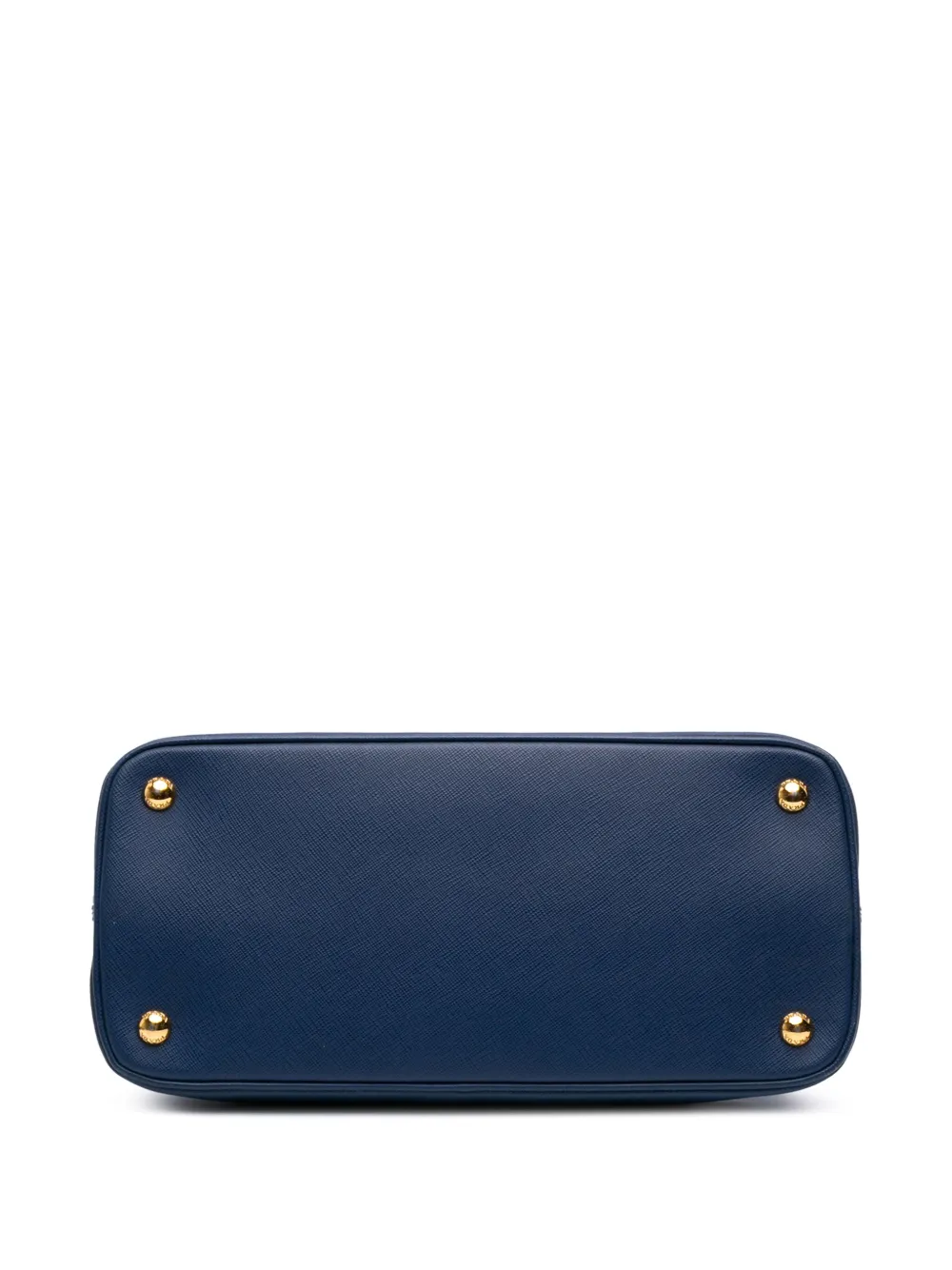 Pre-owned Prada 2000-2025 Medium Saffiano Lux Open Promenade Satchel In Blue