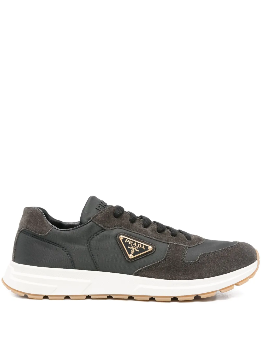 Prada suede-leather sneakers Grijs