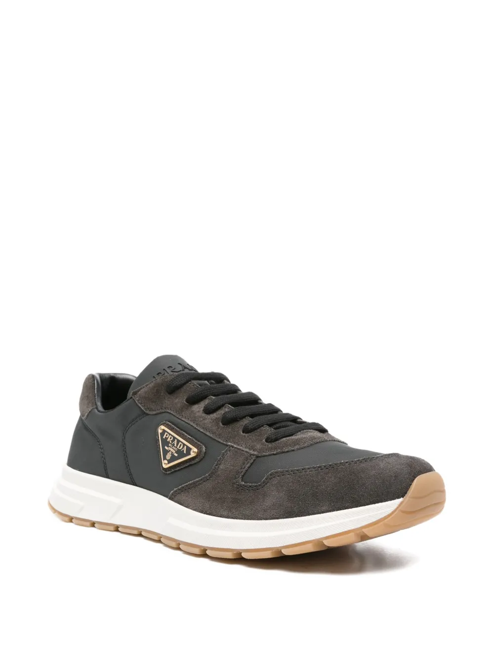 Prada suede-leather sneakers Grijs