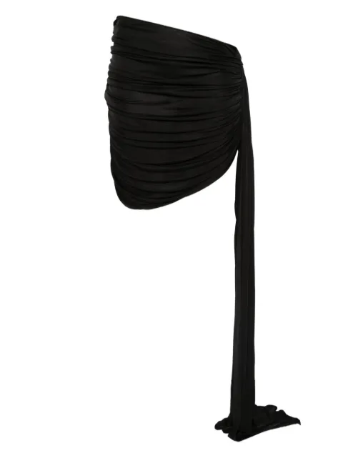 David Koma ruched asymmetric mini skirt