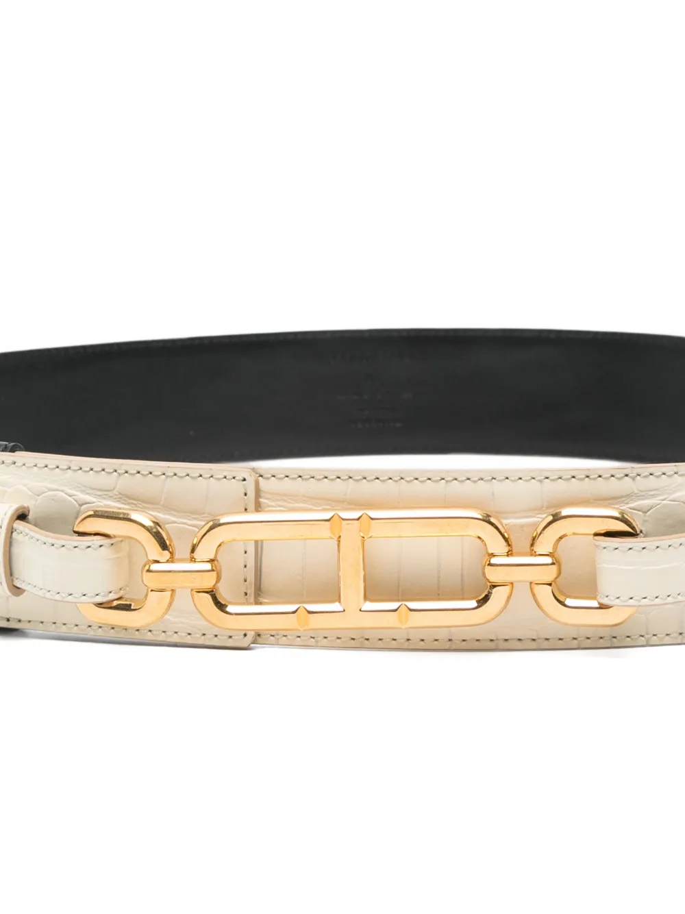 TOM FORD Kettingriem met krokodillen-reliëf - Beige