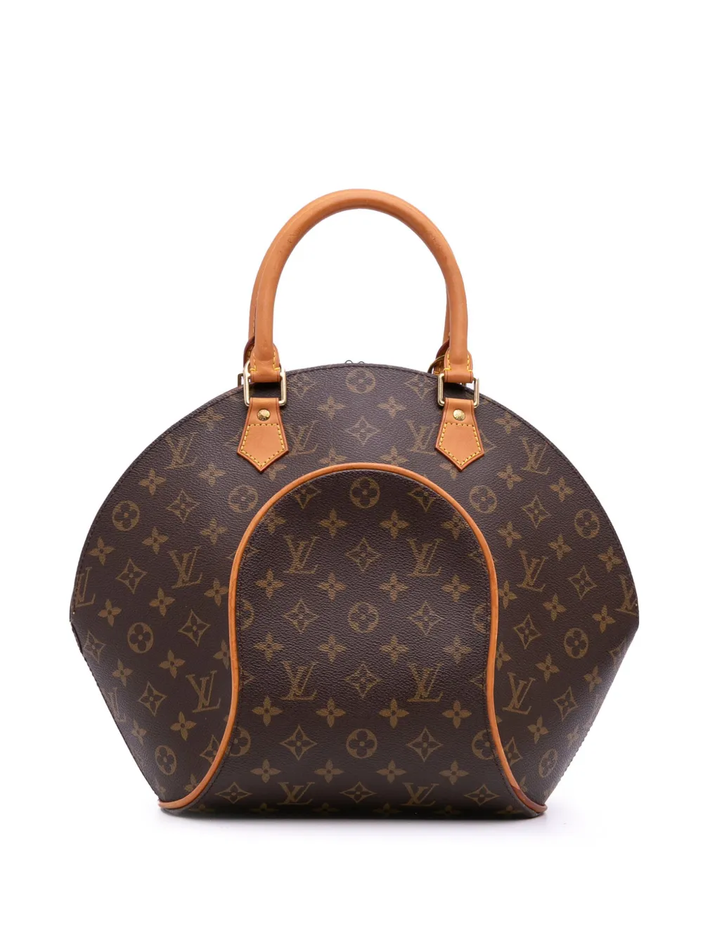 Pre-owned Louis Vuitton 2001 Monogram Ellipse Mm Handbag In Brown