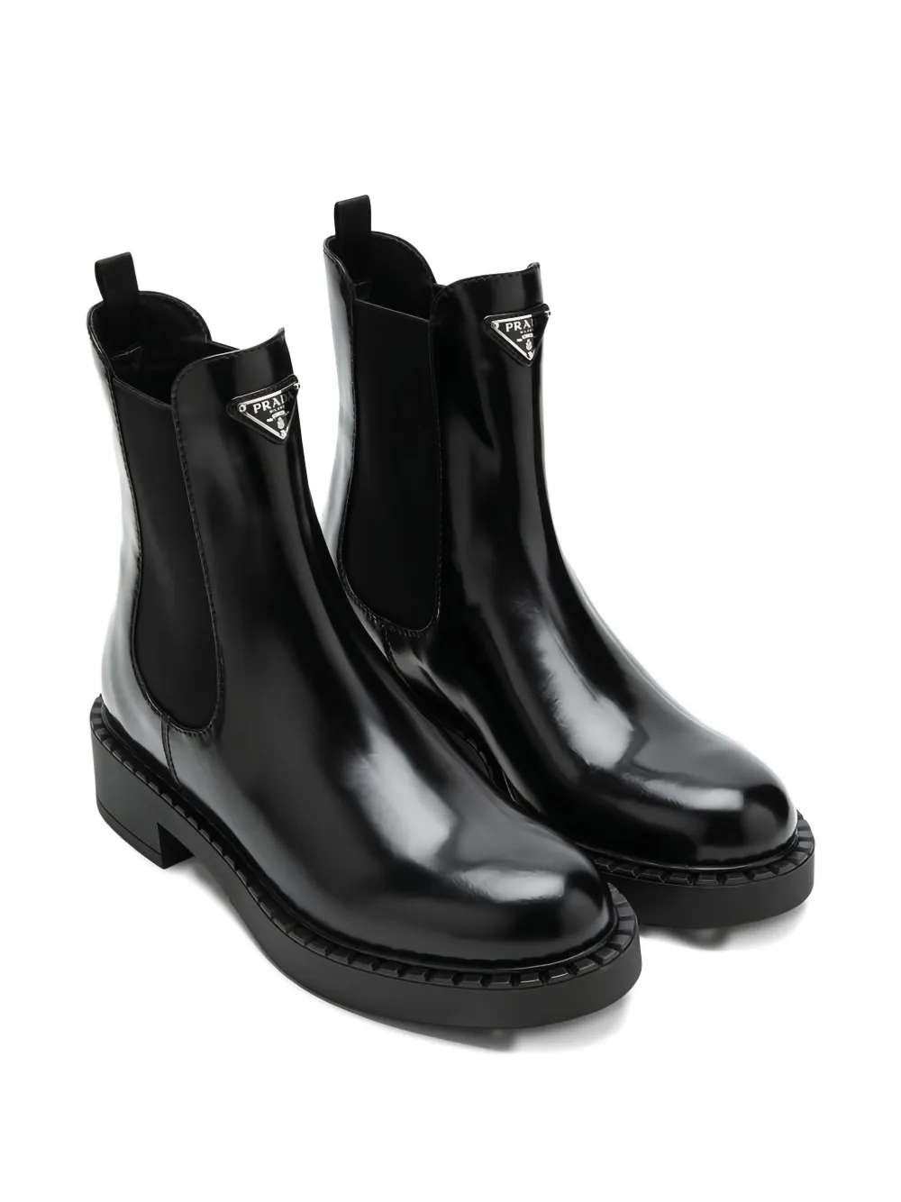 Prada Chelsea laarzen met elastische vlakken Zwart