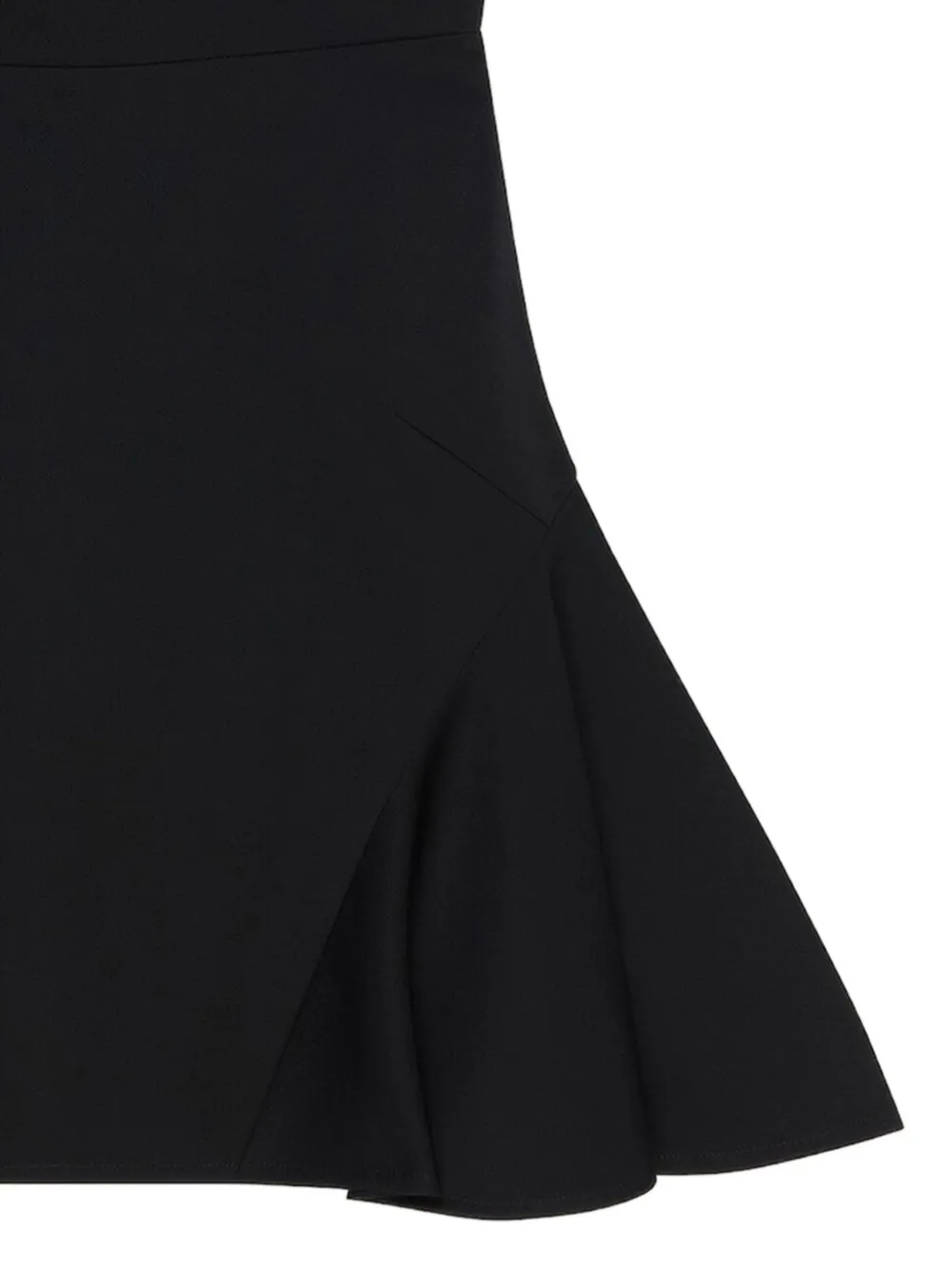 Givenchy square-neck fluted mini day dress - Zwart