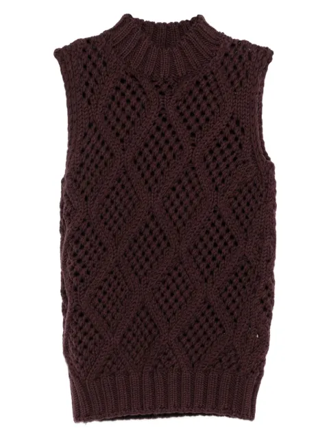Eleventy cable-knit sleeveless top