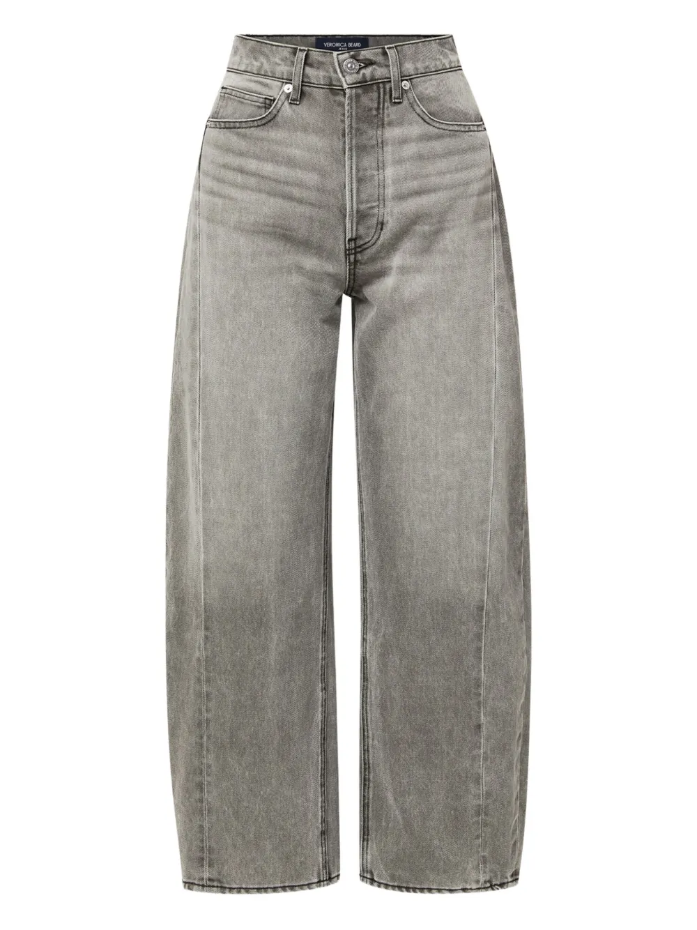 panelled cotton jeans