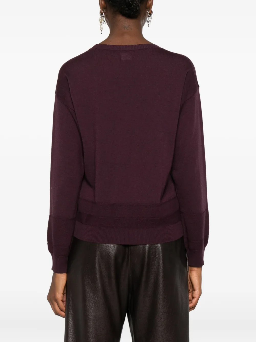 Eleventy Sweater met ronde hals Paars