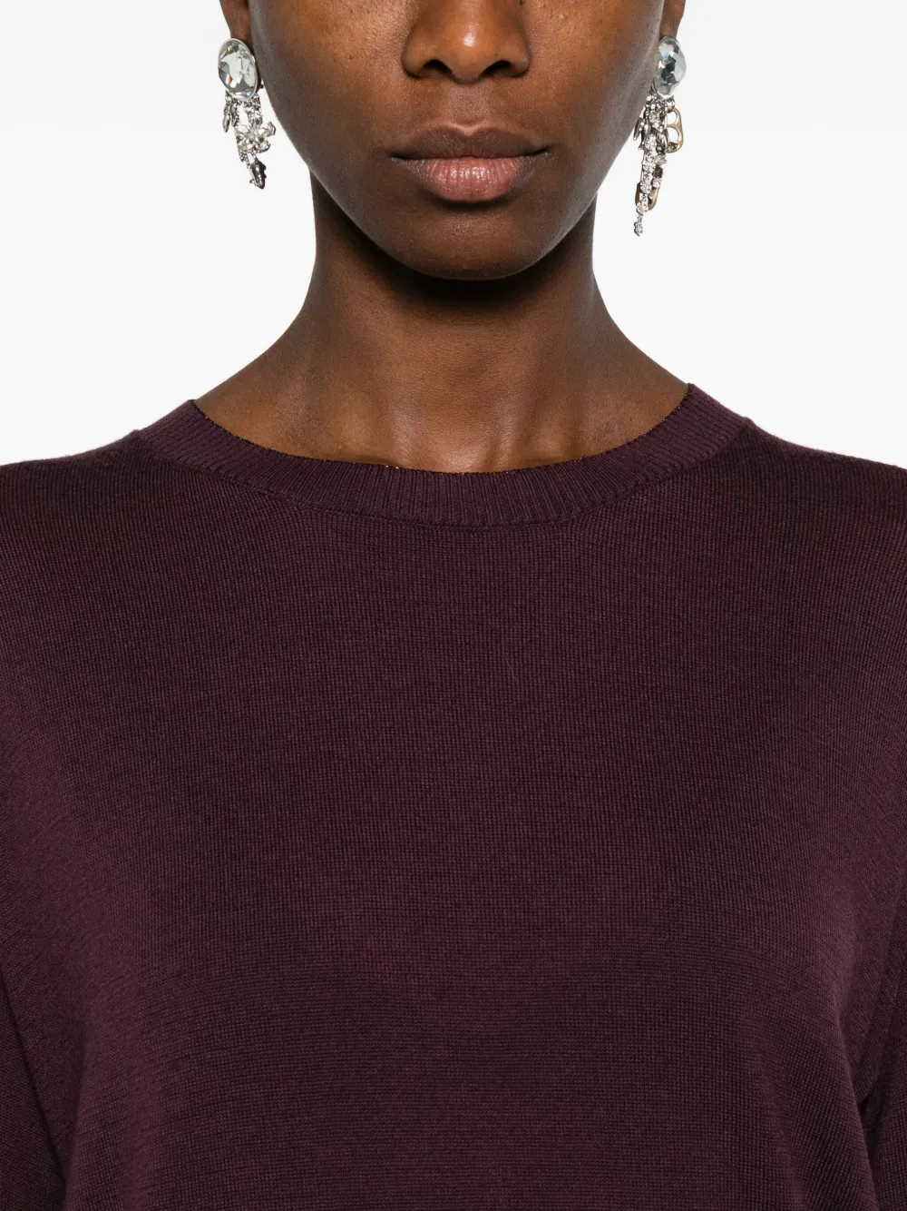 Eleventy Sweater met ronde hals Paars