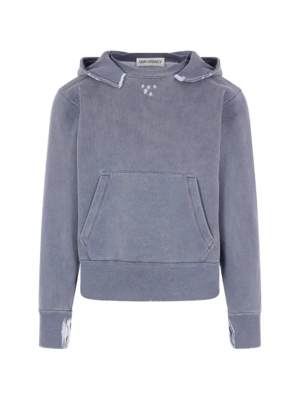 OUR LEGACY Kangaroo-pocket Hoodie in Blue