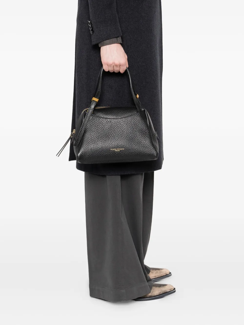 GIANNI CHIARINI Dua shopper met textuur Zwart