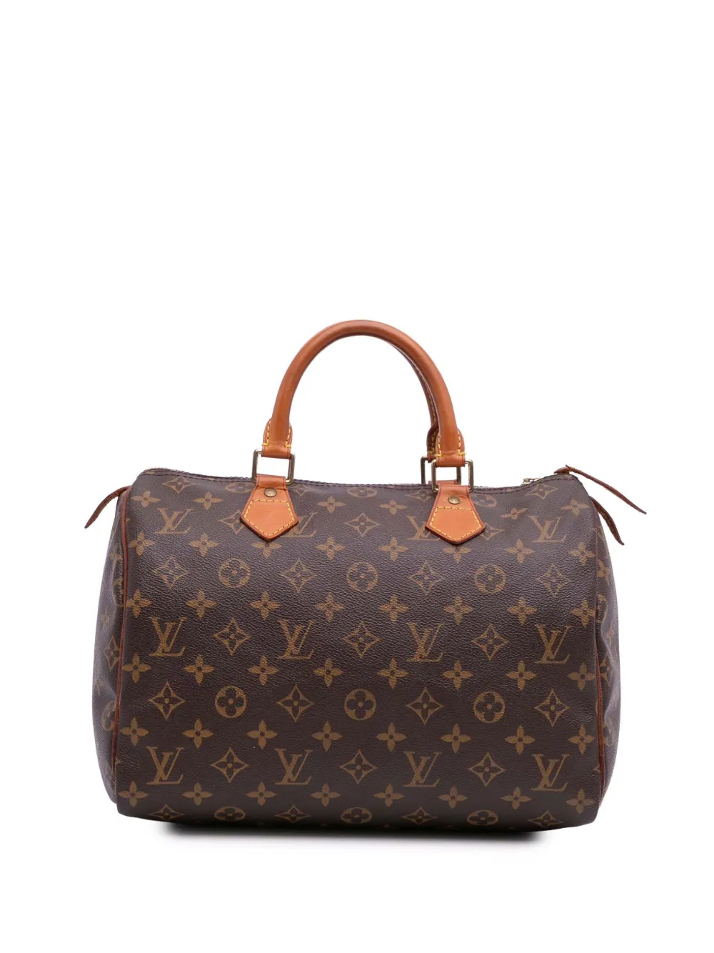 Pre-owned Louis Vuitton 2007 Monogram Speedy 30 Boston Bag In Brown
